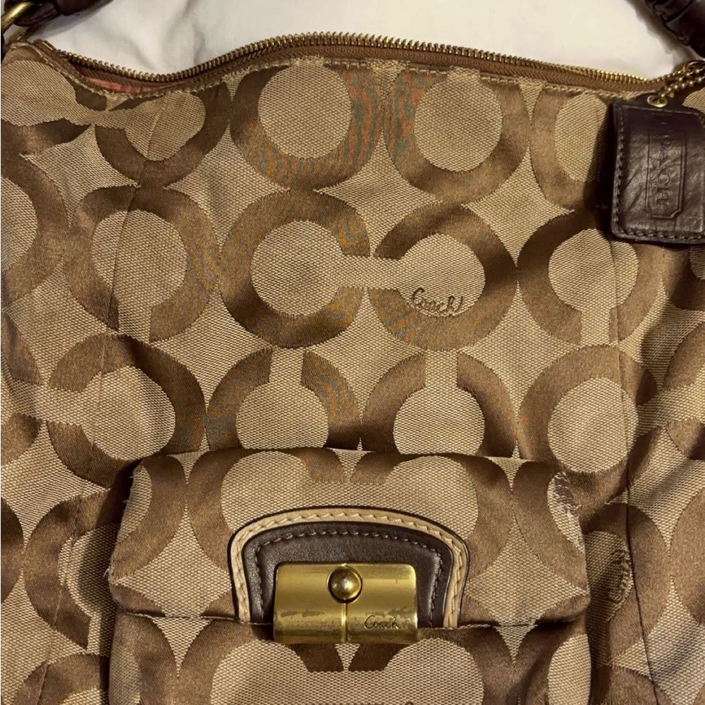 Coach Brown Signature Tote Bag